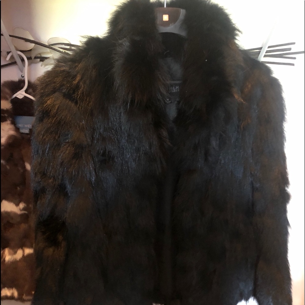 Raccoon fur coat
